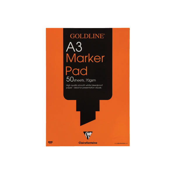 Goldline White A3 Marker Pad GPB1A3