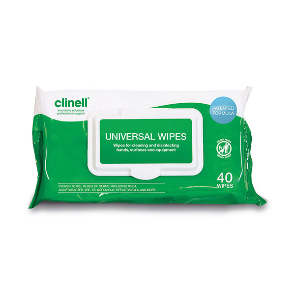 Clinell Universal Wipes Pk40 CW40