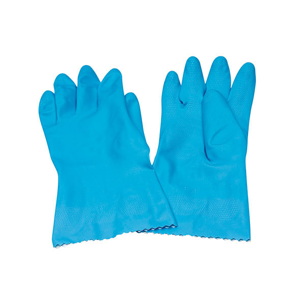 Rubber Gloves Medium Blue Pk12
