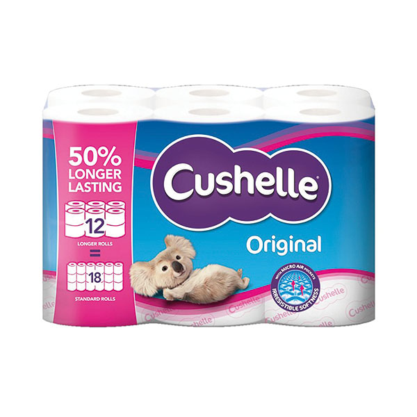 Cushelle Orig Toilet Rolls Long Pk12