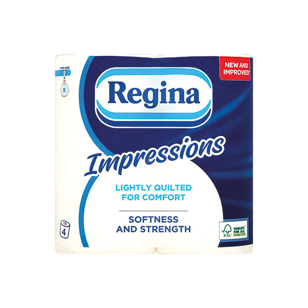 Regina Toilet Tissue Impres 3Ply Pk4