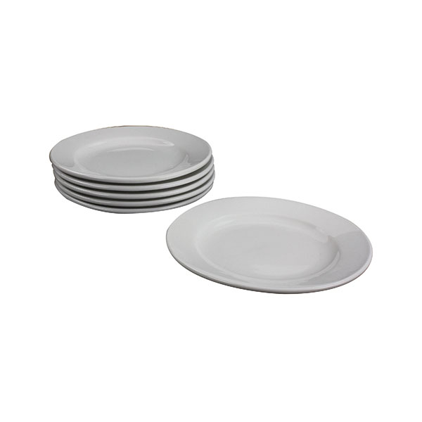 Porcelain Plate 170mm Wht Pk6 305093