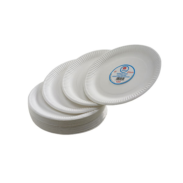 Paper Plate 7In Wht Kblry1641 Pk100