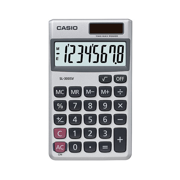 Casio 8-digit Pocket Calc SL-300SV