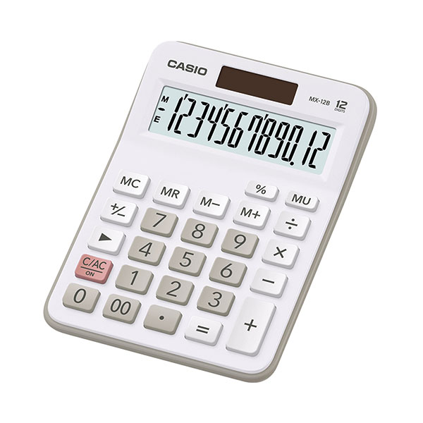 Casio MX-12B 12 Digit Basic Calc Wht