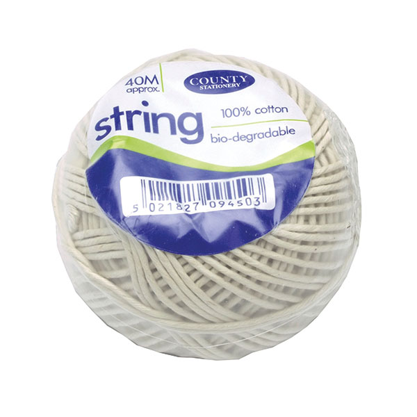 County String Ball Med Cttn 40m Pk12
