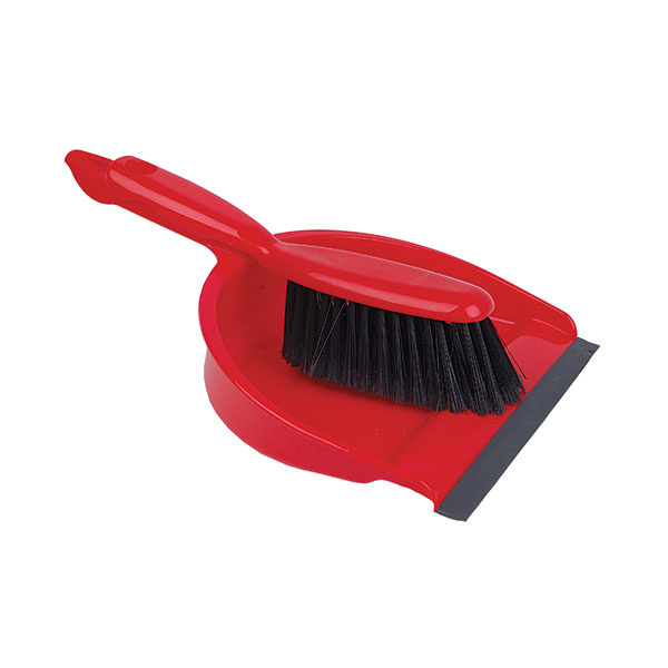 Dustpan And Brush Set Red