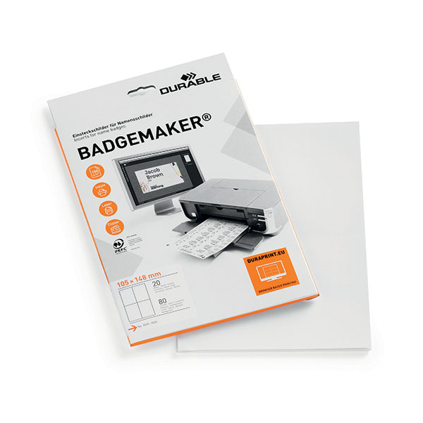Durable Badgemaker A6 Inserts Pk80