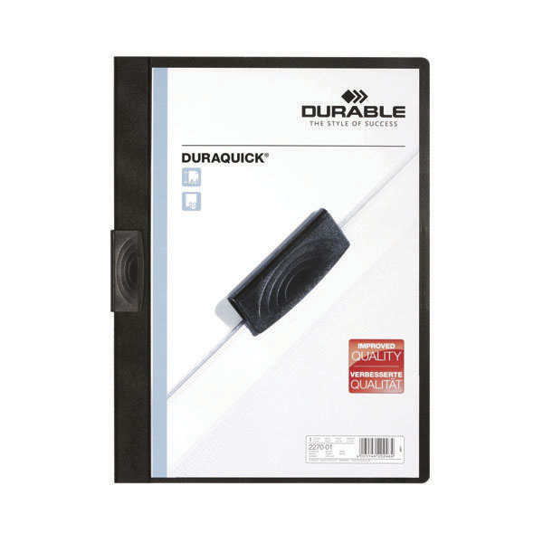 Durable DURAQUICK Folder A4 Blk Pk20