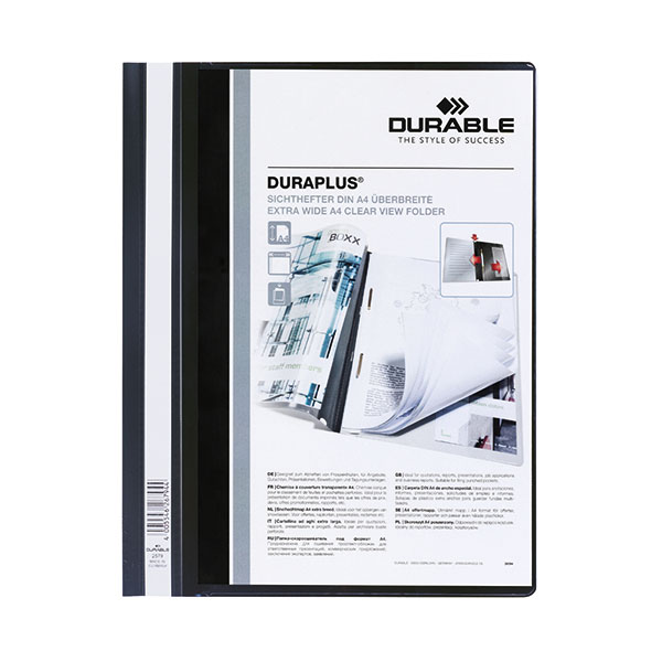 Durable DURAPLUS Pres Folder Blk P25