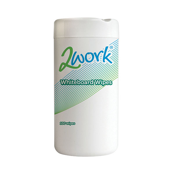 2Work Whiteboard Wipes Tub Pk100