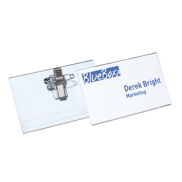 Durable Name Badge Combi Clip Pk50