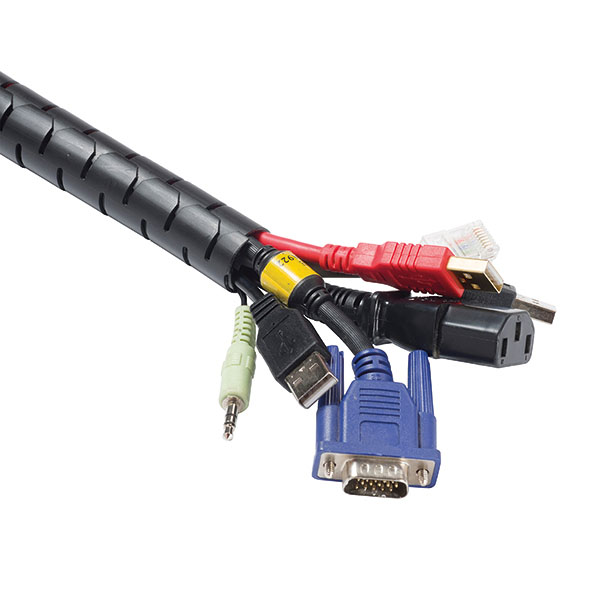 D-Line Cable Zipper L 2.5m/25mm Blk