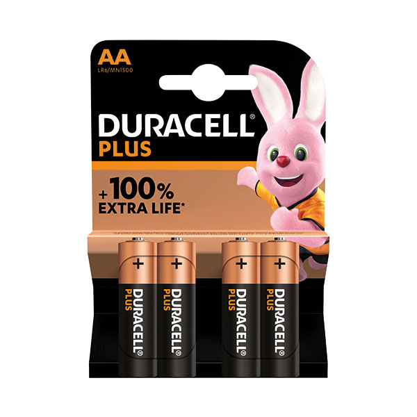 Duracell Plus AA Battery Pk4