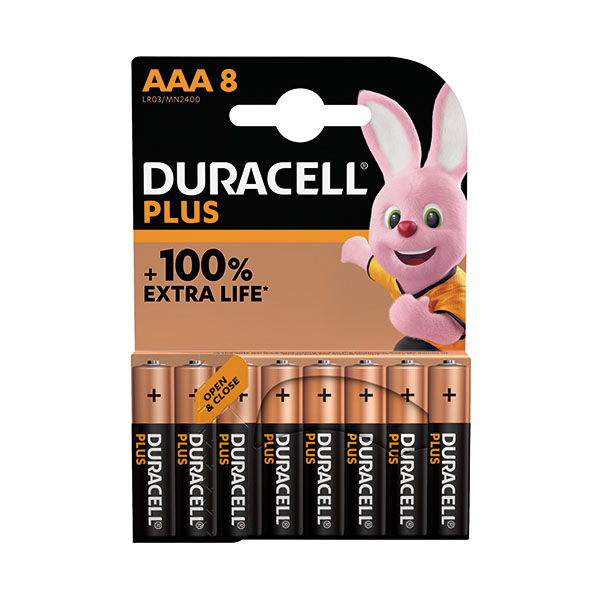 Duracell Plus AAA Battery Pk8