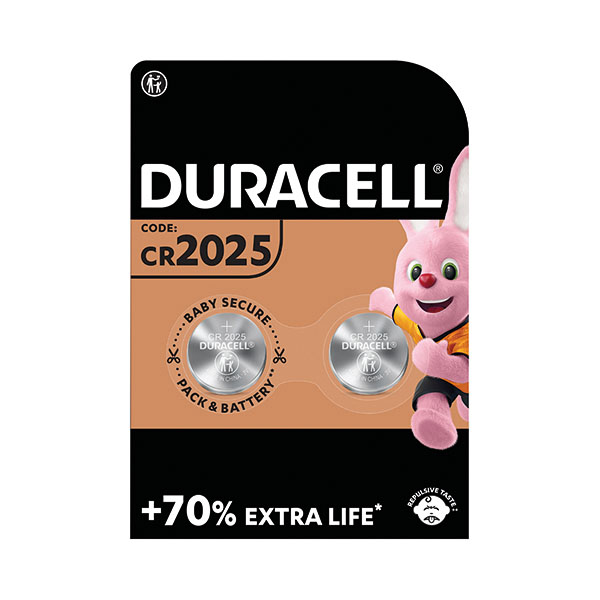 Duracell 3V Dl2025 Battery Lih Pk2