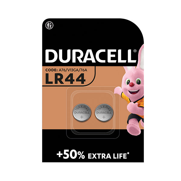 Duracell Lr44 Button Batteries Pk2