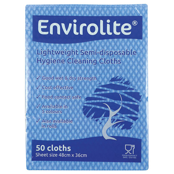 Envirolite Cloth Large Blue Pk50