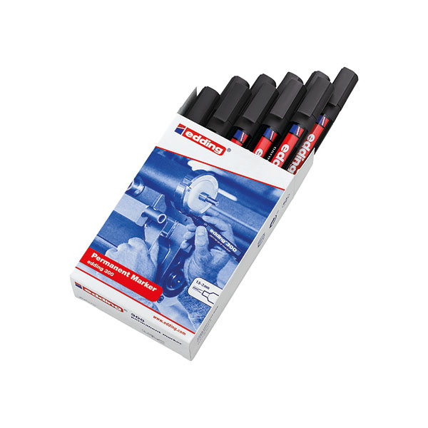 Edding Marker Bullet Black 300 Pk10