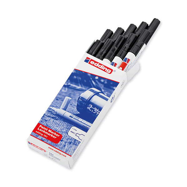 Edding 751 Paint Marker Black Pk10