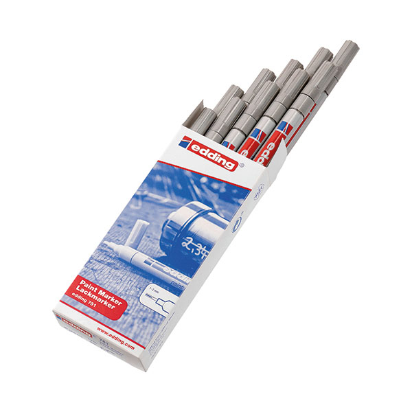 Edding 751 Paint Marker Silver Pk10