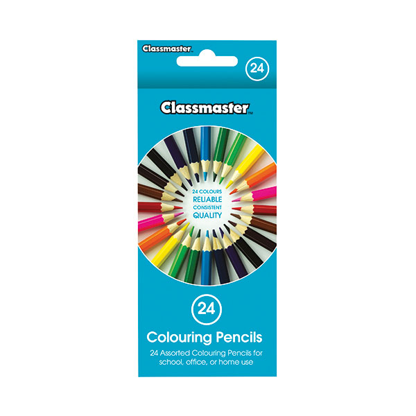 Classmaster Colour Pencils Ast Pk24