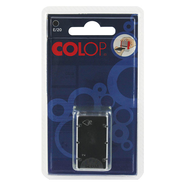 Colop E/20 Repl Pad Black E20BK Pk2