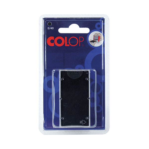 Colop E/40 Repl Pad Black E40BK Pk2