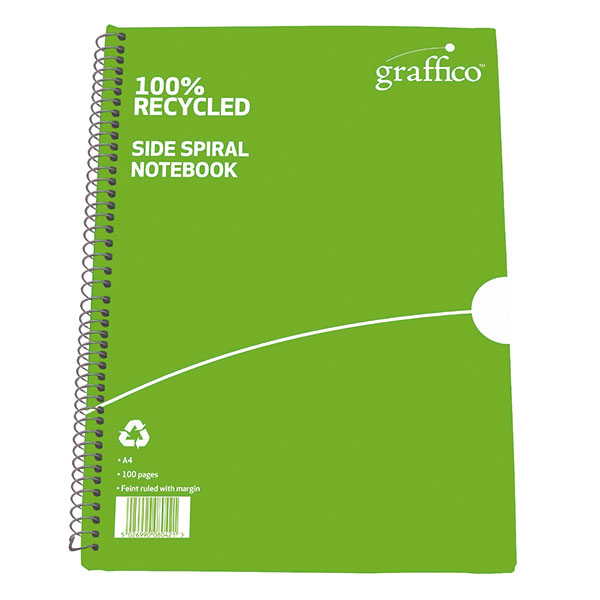 Graffico Recyc Wbnd Notebook A4 Pk10