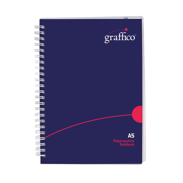 Graffico PP Wirebound Notebk A5 140P