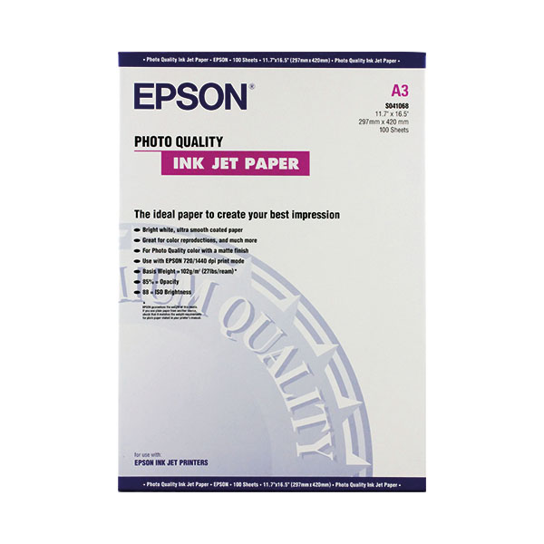 Epson A3 Phot Ppr 105gsm Wht 100Shts