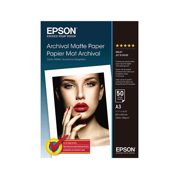 Epson A3 Phot Ppr 192Gsm Matte 50Sh