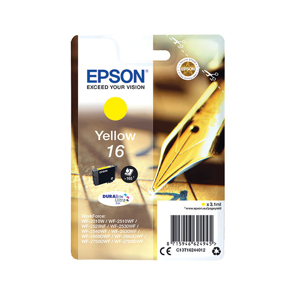 Epson 16 Inkjet Cartridge Yellow