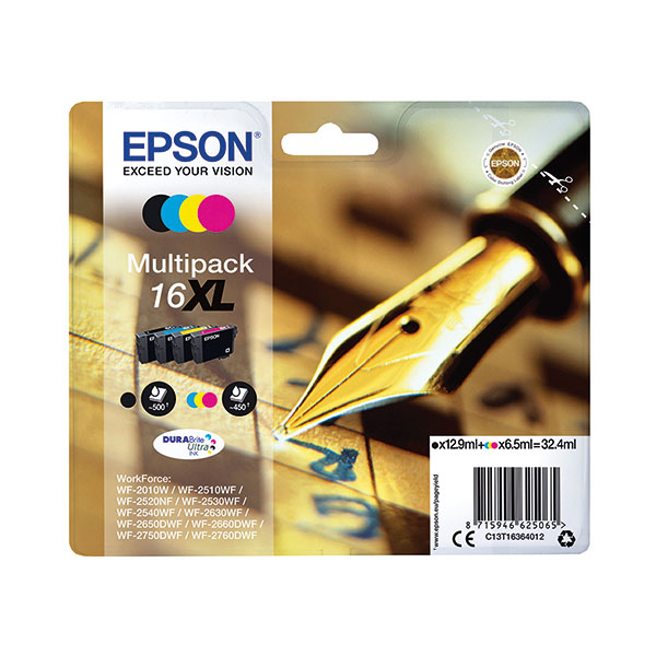 Epson 16XL Ink DURABrite Mltipk CMYK