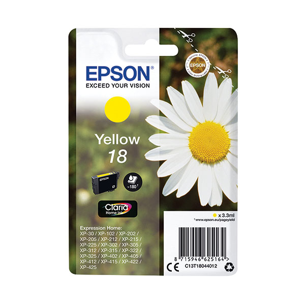 Epson 18 Home Ink Cartridge Ylw