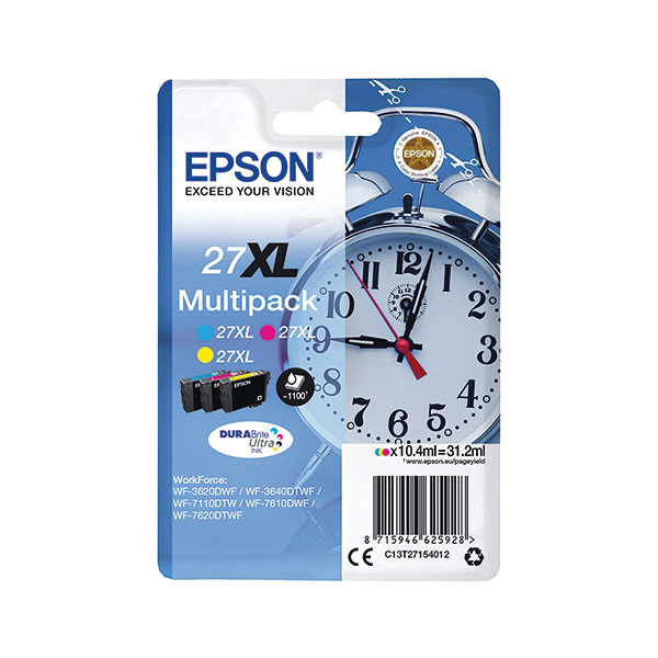 Epson 27XL Ink DURABrite Multipk CMY