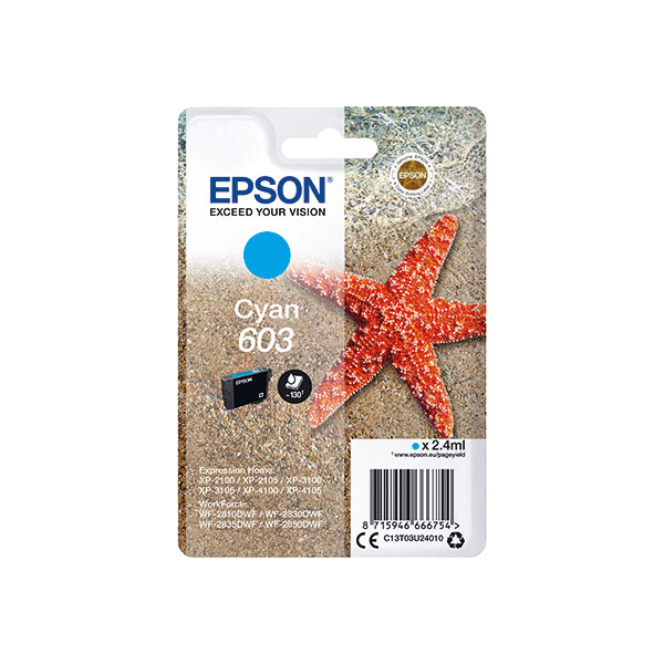 Epson 603 Starfish Ink Cart Cyan
