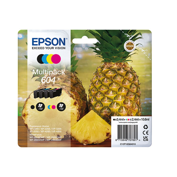 Epson 604 Ink Cartridge Multipk CMYK