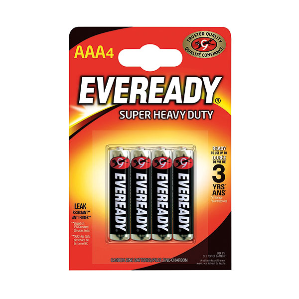 Eveready Super HD Aaa Batteries Pk4