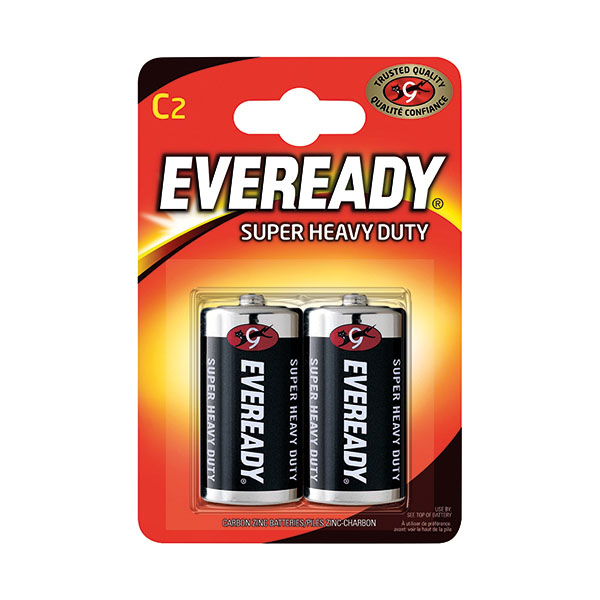 Eveready Super HD Size C Battery Pk2