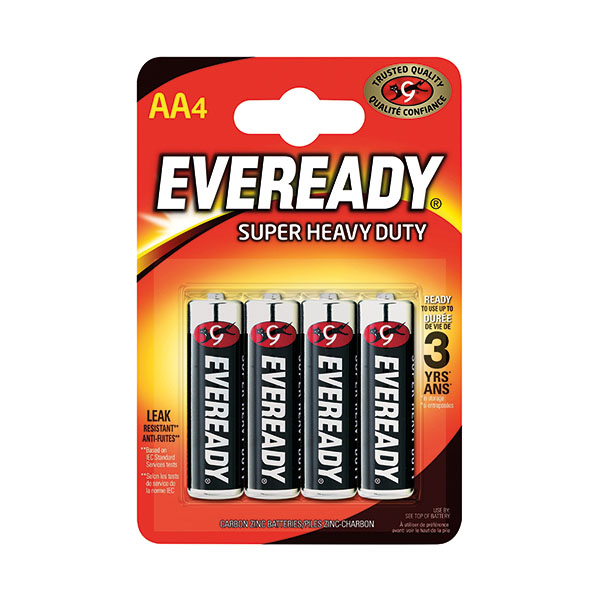 Eveready Super HD AA Batteries Pk4