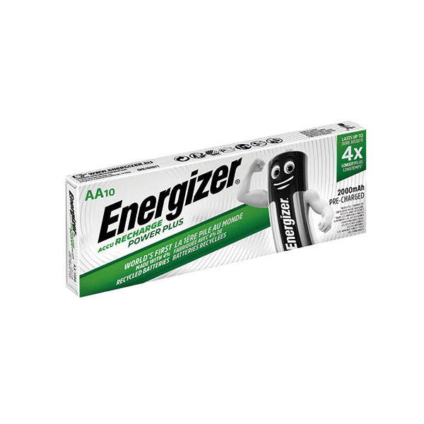 Energizer Recharge Batteries AA Pk10