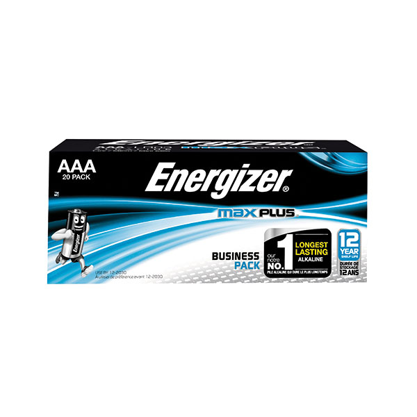 Energizer Max + AAA Batteries Pk20
