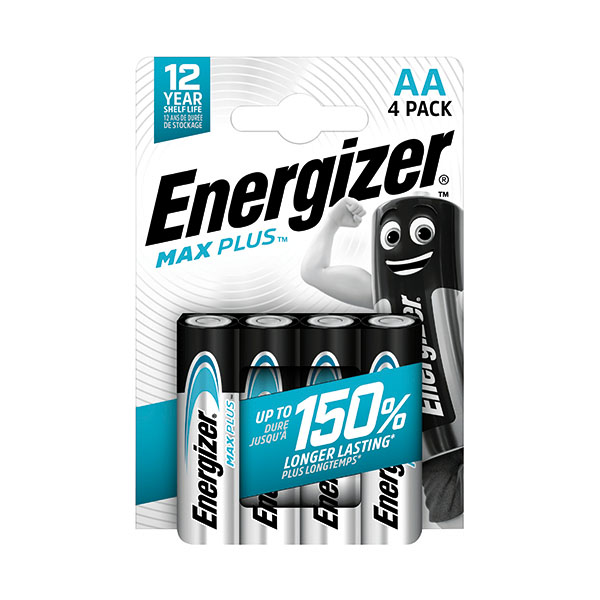 Energizer Max Plus AA Battery Pk4