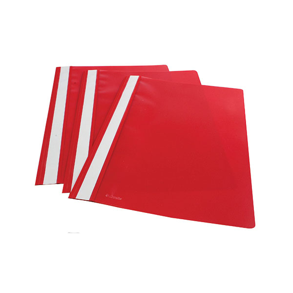 Esselte Report File PP A4 Red Pk25