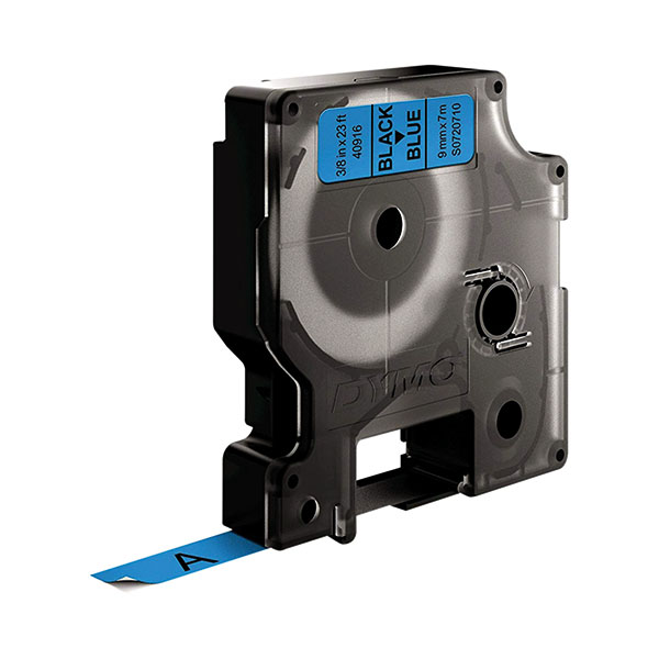 Dymo 1000 Label Tape 9mm Black Blue