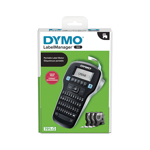 Dymo LabelManager 160 Kit/3x D1 Tape