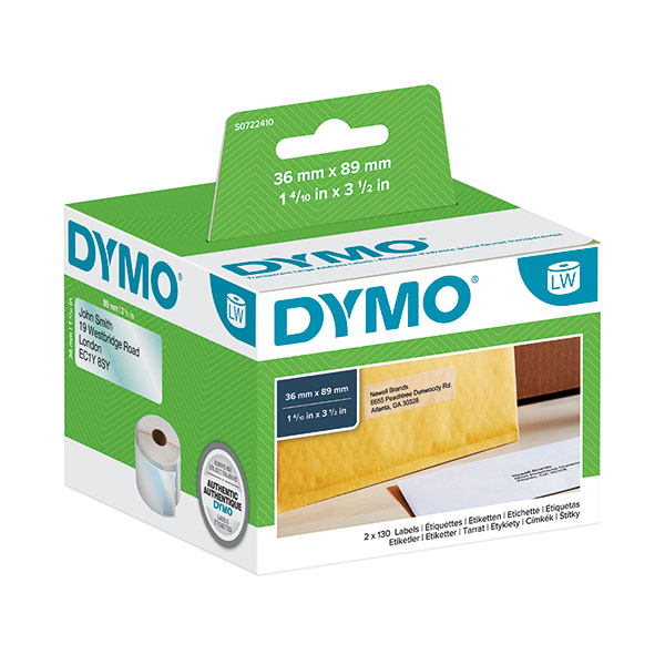 Dymo Address Label Large 36x89mm Clr