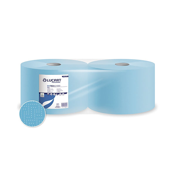 Lucart Skytech Paper Roll Blu Pk2