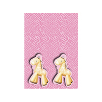 Pink Baby Giraffe Wrap/Tag Pk12